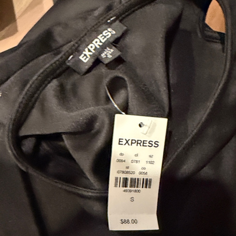 Express Elegant Black Sleeveless Dress Size Small - Picture 2 of 3